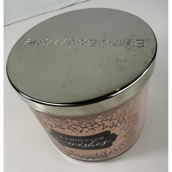 NEW! Bath & Body Works A Thousand Wishes Scented 3 Wick Candle Large 14.5 OZ - Picture 7 of 8